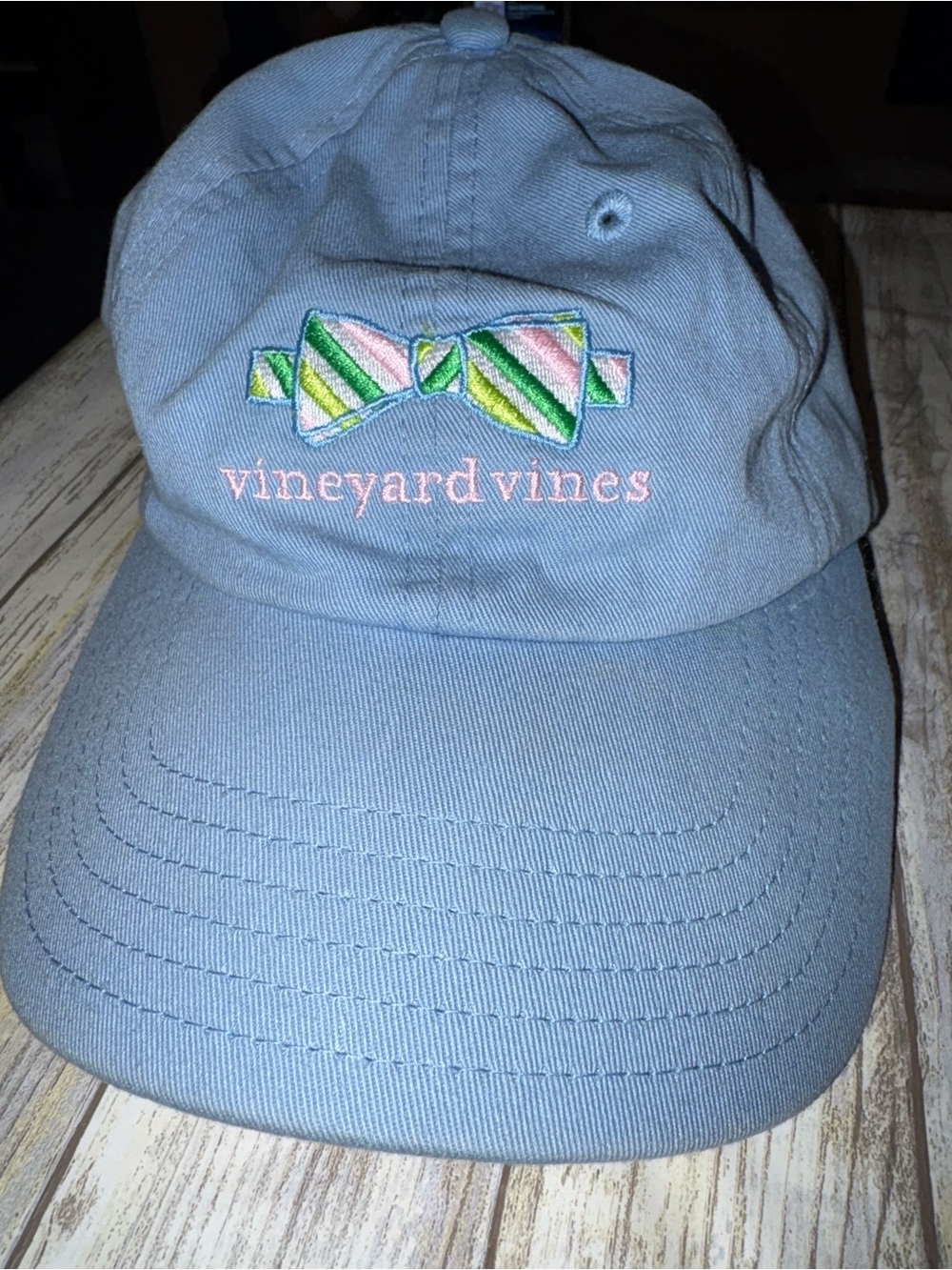 Vineyard Vines Light Blue Cap Pastel Bow Embroidery Kentucky Derby